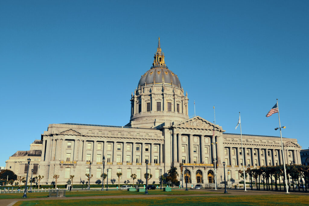 San Francisco City Hall historic landmark with classic architecture